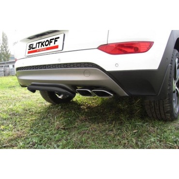 Slitkoff HT4WD15007B защита заднего бампера d42 "скоба" черная Hyundai Tucson 4WD (2015)