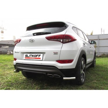 Slitkoff HT4WD15009 защита заднего бампера уголки d57 Hyundai Tucson 4WD (2015)