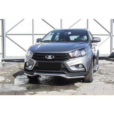 Slitkoff LadVSWCR01 защита переднего бампера d42 "волна" Lada Vesta SW Cross