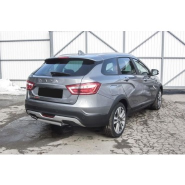 Slitkoff LadVSWCR06S защита заднего бампера d42 короткая серебристая Lada Vesta SW Cross