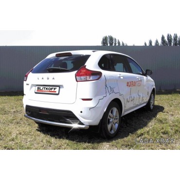 Slitkoff LadXR012 защита заднего бампера d57 Lada XRay