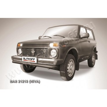 Slitkoff Niv003B защита переднего бампера d76 черная ВАЗ 21213 Нива (Lada4x4)