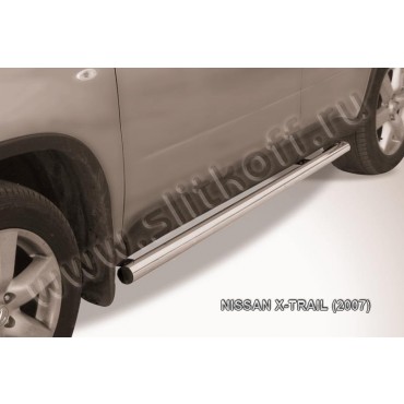 Slitkoff NXT008 защита порогов d57 труба Nissan X-Trail (2007)
