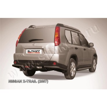 Slitkoff NXT012B защита заднего бампера уголки d57 черные Nissan X-Trail (2007)