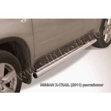Slitkoff NXT11-006 защита порогов d76 труба Nissan X-Trail (2011) рестайлинг