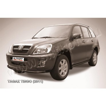 Slitkoff TIN002B защита переднего бампера d57 черная ТагАЗ Tingo (2011)
