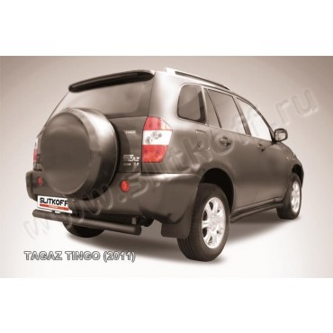Slitkoff TIN008B защита заднего бампера d76 черная ТагАЗ Tingo (2011)