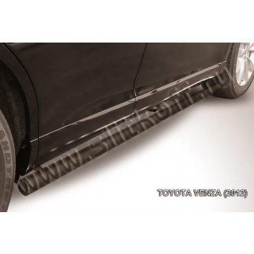 Slitkoff TVEN007B защита порогов d57 труба черная Toyota Venza (2013)