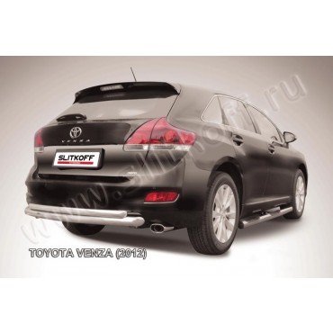 Slitkoff TVEN009 защита заднего бампера d76+ d57 двойная радиусная Toyota Venza (2013)