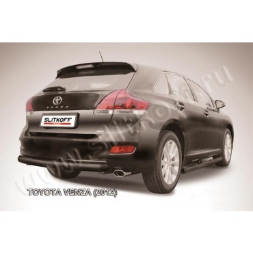 Slitkoff TVEN010B защита заднего бампера d76 радиусная черная Toyota Venza (2013)