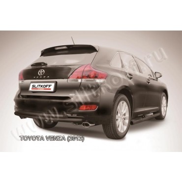 Slitkoff TVEN011B защита заднего бампера d57+ d57 двойная радиусная черная Toyota Venza (2013)