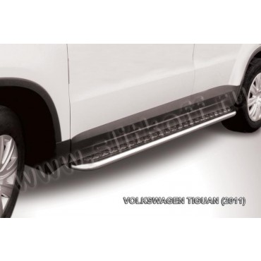 Slitkoff VWTIG-007 защита порогов d57 с листом Volkswagen Tiguan (2011)