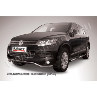 Slitkoff VWTR-001 защита переднего бампера d57 "волна" Volkswagen Touareg (2010)