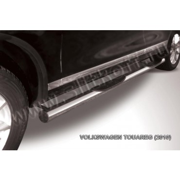 Slitkoff VWTR-007 защита порогов d76 c проступями Volkswagen Touareg (2010)