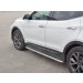 Руссталь HSFPL-0024481 пороги труба d42 С листом (лист алюм, проф. нерж) (вариант1) на Hyundai Santa Fe Premium 2015
