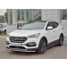 Руссталь HSFPZ-002440 защита переднего бампера d42 секция на Hyundai Santa Fe Premium 2015