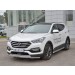 Руссталь HSFPZ-002441 защита переднего бампера d42 секция-d42 дуга на Hyundai Santa Fe Premium 2015