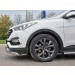 Руссталь HSFPZ-002444 защита переднего бампера 75х42 дуга-75х42 дуга на Hyundai Santa Fe Premium 2015