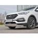 Руссталь HSFPZ-002444 защита переднего бампера 75х42 дуга-75х42 дуга на Hyundai Santa Fe Premium 2015