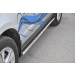Руссталь HSO-000768 пороги труба d75х42 овал с проступью на Hyundai Santa Fe 2009-2011
