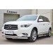 Руссталь JXT-0014623 пороги труба d76 с накладкой (вариант 3) на Infiniti JX35 2013-