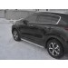 Руссталь KSL-0031911 пороги труба d42 с листом (лист алюм, проф. нерж)(вариант1) на Kia Sportage 2018-