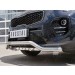 Руссталь KSZ-002280 защита переднего бампера d63 волна с надписью на KIA Sportage 2016-