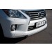 Руссталь LLXZ-000863 защита переднего бампера d75х42 овал (короткая) на Lexus LX 570 2012-