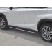 Руссталь LNX3O-002941 пороги труба 75х42 овал с проступью на Lexus NX300 2017-