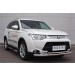 Руссталь MORT-001897 пороги труба d76 с накладкой (вариант 2) на Mitsubishi Outlander 2014