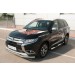 Руссталь MOT-0021082 пороги труба d76 с накладкой (вариант 2) на Mitsubishi Outlander 2015-
