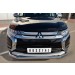 Руссталь MOZ-002105 защита переднего бампера d63 (секции) на Mitsubishi Outlander 2015-