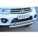 Руссталь MPSZ-001578 защита переднего бампера d76 (дуга) 75х42 (дуга) на Mitsubishi Pajero Sport 2013-