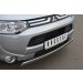 Руссталь MRZ-001051 защита переднего бампера d75х42 овал(дуга) на Mitsubishi Outlander 2012-