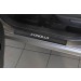 Руссталь TR4Z15-06 накладки на пороги (нерж., карбон, надпись) на Toyota RAV4 2015-2019