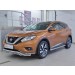 Руссталь NMUZ-002400 защита переднего бампера d63 волна с надписью на Nissan Murano 2016