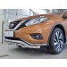 Руссталь NMUZ-002400 защита переднего бампера d63 волна с надписью на Nissan Murano 2016