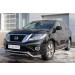 Руссталь NPT-0020211 пороги труба d76 с накладкой (вариант 1) на Nissan Pathfinder 2014-