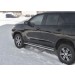 Руссталь TFO-002884 пороги труба 120х60 овал с проступью(лист алюм пыльник) на Toyota Fortuner 2017-