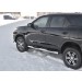 Руссталь TFT-0028862 пороги труба d76 с накладкой (вариант 2) на Toyota Fortuner 2017-