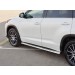 Руссталь THRO-002619 пороги труба 120х60 овал с проступью на Toyota Highlander 2017