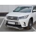 Руссталь THRZ-002613 защита переднего бампера d42 волна с надписью на Toyota Highlander 2017