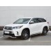 Руссталь THRZ-002613 защита переднего бампера d42 волна с надписью на Toyota Highlander 2017