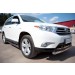 Руссталь THT-0007361 пороги труба d 76 с накладками (вариант 1) на Toyota Highlander 2010-2013