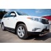 Руссталь THT-0007362 пороги труба d 76 с накладками (вариант 2) на Toyota Highlander 2010-2013