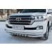Руссталь TLCZ-002160 защита переднего бампера d63 (секции) d63 (уголки)+d42 (зубы) на Toyota Land Cruiser 200 2015-