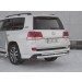 Руссталь TLCZ-002908 защита заднего бампера d76 дуга-d42 дуга+декор паз на Toyota LC 200 2017 Excalibur