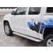 Руссталь VAML-0025433 пороги труба d63 С листом (лист нерж, проф. нерж) (вариант3) на Volkswagen Amarok 2016-
