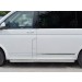 Руссталь VCTL-0023153 пороги труба d42 правый С листом (лист нерж, проф. нерж) (вариант3) на Volkswagen Multivan Caravella Transporter Т6 2016 (короткая база)
