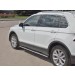 Руссталь VGO-002717 пороги труба 75х42 овал с проступью на Volkswagen Tiguan 2017-